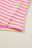 Stripe Terry Knit Top & Shorts Set
