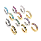 Colorful CZ Round Ear Cuff, Sku#B355