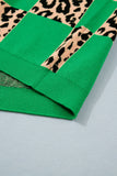 Leopard Checkered Short Sleeve PLUS Sweater