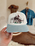 Western Bit Bronc Embroidered Trucker Snapback