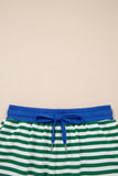 Stripe Terry Knit Top & Shorts Set