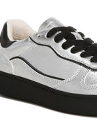 Metallic Faux Leather Everyday Sneakers