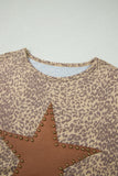 Leopard Retro Star Studded Short Sleeve Tee