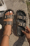 PVC Poolside Cheetah Buckle Eva Slippers Slides