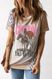 Cowboy Take Me Away Western Leopard T Shirt