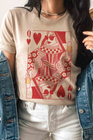 Champagne Queen of Hearts Graphic T-Shirt