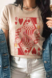Champagne Queen of Hearts Graphic T-Shirt