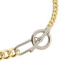 Elaine Dualtone Mixed Chain Toggle Bracelet