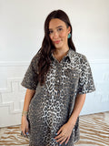 The Lucy Leopard Button Up Dress