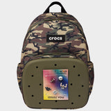Crocs Camo Back to School Backpack with EVA Front Pocket – Customizable Jibbitz™ Backpack (Camouflage)
