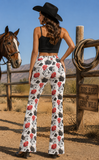 Ace Of Roses Flare Leggings