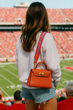 Mini Kelli Buckle Leather Bag