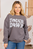 Touchdown Printed Dark Grey Graphic Sweatshirt