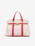 The Weekender Distressed Canvas Buckle Tote