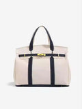 The Weekender Distressed Canvas Buckle Tote