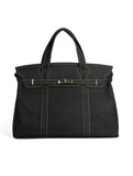 The Weekender Distressed Canvas Buckle Tote
