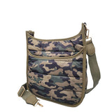 Women's Solid Quilted Shiny Puffer Crossbody Bag