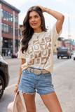 Checkered Cowboy Ivory Graphic Tee