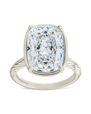 Sterling Silver Elongated Cushion Cocktail Ring 4ct & 8ct