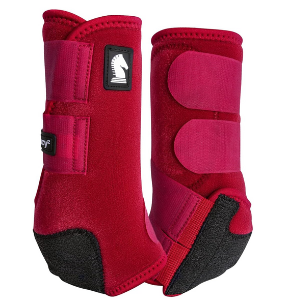 Classic Equine Legacy2 Front Support Boots - FRONT CRIMSON