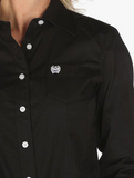 Cinch Women's Black Button Up