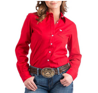 Cinch Women's Red Button Up