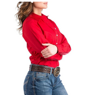 Cinch Women's Red Button Up