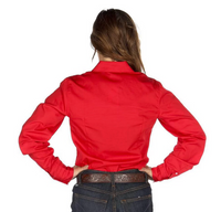 Cinch Women's Red Button Up