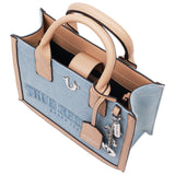 True Religion Bombe Logo Denim Tote with Strap