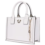 True Religion Modern Edge White Charm Tote