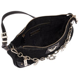 True Religion Horseshoe Chain Denim Shoulder Bag – Charm Detail Zip Top