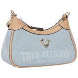 True Religion Blair Denim & PU Shoulder Bag – Logo Denim