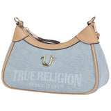 True Religion Blair Denim & PU Shoulder Bag – Logo Denim