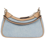 True Religion Blair Denim & PU Shoulder Bag – Logo Denim