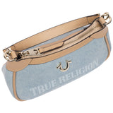 True Religion Blair Denim & PU Shoulder Bag – Logo Denim