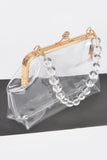 Vintage Clasp Pvc Transparent Clutch
