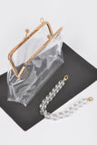 Vintage Clasp Pvc Transparent Clutch