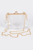 Vintage Clasp Pvc Transparent Clutch