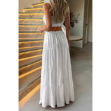 Two Pieces Sleeveless Tank Top And Maxi Skirt Set
