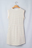 Mabel Stripe Drawstring Tunic Tank