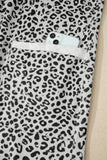 Cheetah Wide Leg Drawstring Knit Pants