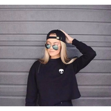 Alien Fleece Crop Top Sweater