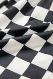 Checkered High Waist Casual Shorts