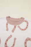 Western Horseshoe Tied Side Cap Sleeve T-Shirt