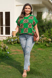 Leopard Checkered Short Sleeve PLUS Sweater