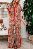 Nyla Contrast Leopard Lounge Set