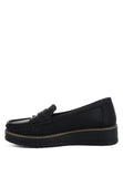 Matte Black Fringed Nubuck Loafers