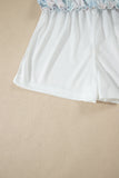 Abstract Duck Camo Elastic Waist Drawstring Mini Skort