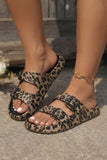 PVC Poolside Cheetah Buckle Eva Slippers Slides