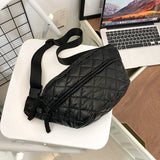 Womens Waist Large-Capacity Cotton Jacket-Style Crossbody Bag